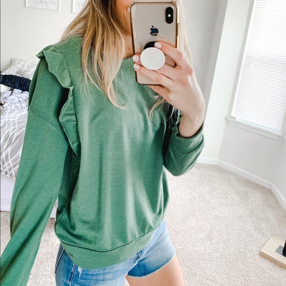Ruffle Sweatshirt